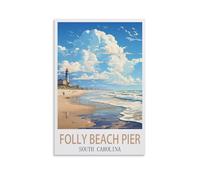 Jigsaw Puzzles for Adults 2000 Folly Beach Pier South Carolina 2000 Piece Puzzle Challenging Game for The Whole for Women,Gifts for Men 70x100cm