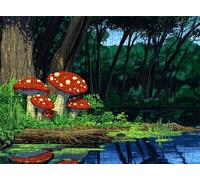 Jigsaw Puzzles for Adults 2000 Forest Mushroom Puzzle High Definition Wooden Puzzle with Gifts Box Relaxing Home Activity Wall Decor Large Educational Puzzles Challenging Games for Adults s7h-476
