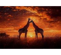 Jigsaw Puzzles for Adults 2000 Giraffe Impossible Jigsaw for Adults Educational Games Grassland Puzzle 2000 Pieces Suitable Beginners and Girl Aged 14 up Also Women Men Beautiful Gifts 100x70cm C-864