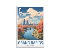 Jigsaw Puzzles for Adults 2000，Grand Rapids Michigan 2000 Piece Impossible Puzzle for Adults Educational Games 100x70cm