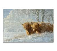 Jigsaw Puzzles for Adults 2000, highland Cow Jigsaw Puzzles for Adults, Animal Jigsaws Puzzle with Exquisite Packaging Box, Impossible Wooden Puzzle for Home Decor, Gifts for Women and Men, -1070