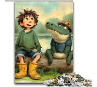 Jigsaw Puzzles for Adults 2000 Jigsaws Alligator And Boy Educational Games Home Decoration for Is Ideal As A Gift for The Whole Family 70x100cm