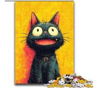 Jigsaw Puzzles for Adults 2000 Jigsaws Artistic Black Cat Brain Teaser Game Wall Decoration Unique Birthday And Xmas Gifts 70x100cm
