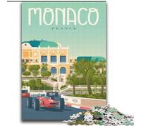 Jigsaw Puzzles for Adults 2000 Jigsaws Monaco France Cityscape,Educational Games Home Decoration for Is Ideal As A Gift for The Whole Family 70x100cm