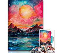 Jigsaw Puzzles for Adults 2000 Jigsaws Psychedelic Landscape,Educational Family Game Wall Decoration Unique Birthday And Xmas Gifts 70x100cm