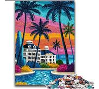 Jigsaw Puzzles for Adults 2000 Jigsaws Resort City Help The Brain Exercise Addictive Toys to Cultivate Patience Perfect Decoration 70x100cm