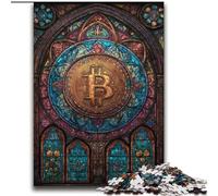 Jigsaw Puzzles for Adults 2000 Jigsaws Stained Glass Bitcoin Brain Teaser Game Wall Decoration Unique Birthday And Xmas Gifts 70x100cm