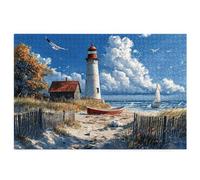 Jigsaw Puzzles for Adults 2000, Landscape Jigsaw Puzzles for Adults, Lighthouse Jigsaws Puzzle Game, Wooden Puzzle with Fine Packaging Box, Gift for Women, Christmas, Challenge High Difficulty E-72