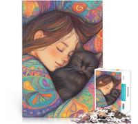 jigsaw puzzles for adults 2000 Little Nap with Cute Cat Made of cardboard，for age 14 years and over Toys for family entertainment Wall decoration Unique gifts for birthday and Christmas。