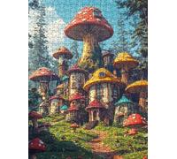 Jigsaw Puzzles for Adults 2000, Mushroom House Scenery 2000 Piece Jigsaw Puzzles for Adults, Challenging Puzzle Games, Classic Jigsaws, Impossible de Assemble Handmade, Fun Family Activities BXHZW0713