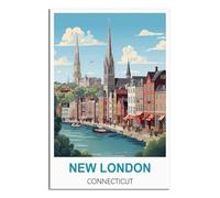 Jigsaw Puzzles for Adults 2000 New London Connecticut 2000 Piece Puzzle Challenging Game for The Whole for Women,Gifts for Men 70x100cm