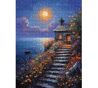 Jigsaw Puzzles for Adults 2000, Night View Island 2000 Piece Jigsaw Puzzles for Adults, Challenging Puzzle Games, Classic Jigsaws, Impossible de Assemble Handmade, Fun Family Activities BXHZW0-1007