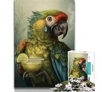 Jigsaw Puzzles for Adults 2000 Parrot Drinking Coffee,Help The Brain Exercise Addictive Toys to Cultivate Patience Artists Collection,Fine Art 70x100cm