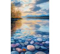 Jigsaw Puzzles for Adults 2000 Pebble Lake Puzzle Impossible Hard Difficult Challenging Puzzle for Adults 2000 Piece Puzzle Games 39.4 x 27.6 inch