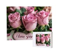 Jigsaw Puzzles for Adults 2000 Piece 100x70cm Challenging Jigsaw Puzzle Educational Game 2000 Pieces Pink Roses Puzzles for Adult, DIY Craft Puzzle for Home Decoration Gifts x-192