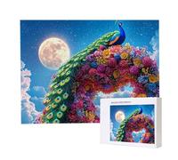Jigsaw Puzzles for Adults 2000 Piece 100x70cm Challenging Jigsaw Puzzle Educational Game 2000 Pieces Peacock Moon Puzzles for Adult, DIY Craft Puzzle for Home Decoration Gifts x-482