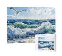 Jigsaw Puzzles for Adults 2000 Piece 100x70cm Challenging Jigsaw Puzzle Educational Game 2000 Pieces Seagulls On The Waves Puzzles for Adult, DIY Craft Puzzle for Home Decoration Gifts x-254