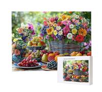 Jigsaw Puzzles for Adults 2000 Piece 100x70cm Challenging Jigsaw Puzzle Educational Game 2000 Pieces Fruit Flower Basket Puzzles for Adult, DIY Craft Puzzle for Home Decoration Gifts x-802