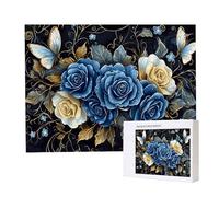 Jigsaw Puzzles for Adults 2000 Piece 100x70cm Challenging Jigsaw Puzzle Educational Game 2000 Pieces Butterfly Rose Puzzles for Adult, DIY Craft Puzzle for Home Decoration Gifts x-318