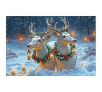Jigsaw Puzzles for Adults 2000 Piece, 2000 Piece Deer Jigsaw Puzzles for Adults, Challenging Christmas Jigsaws for the Whole Family, Wooden Puzzle for Home Decor, Gifts for Women, Gifts for Men, -7396