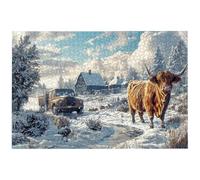 Jigsaw Puzzles for Adults 2000 Piece, 2000 Piece Highland Cow Jigsaw Puzzles for Adults, Challenging Landscape Jigsaws for the Whole Family, Wooden Puzzle for Home Decor, Gifts for Women/Men, -7860