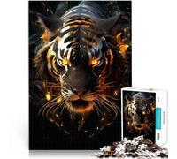 Jigsaw Puzzles for Adults 2000 Piece Abstract Gold Black Tiger Denkspiel denn eignet sich ideal als Geschenk für die ganze Familie70x100cm
