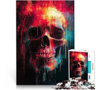 Jigsaw Puzzles for Adults 2000 Piece Abstract Skull Digital Art Made of cardboard，Suitable for ages 14 and up Vacation at home: killing time Great gifts and toys。size：70x100cm/27.5x39.3inch