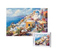 Jigsaw Puzzles for Adults 2000 Piece Aegean Sea Jigsaw Puzzles for Adults with Gift Box 99x70 cm, Wooden Puzzle Flower Challenging Puzzle Games Home Decoration, for The Whole Family,p848t