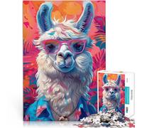 Jigsaw Puzzles for Adults 2000 Piece Alpaca Llama Art Made of cardboard Suitable for ages 14 and up Difficult and challenging Unique Home Decorations and Gifts。size:70x100cm/27.5x39.3inch