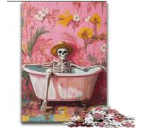 Jigsaw Puzzles for Adults 2000 Piece Bathroom Skeleton Artistic Wall Decor & Birthday Gift Idea for Friends, Home Office 70x100cm