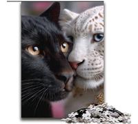 Jigsaw Puzzles for Adults 2000 Piece Black And White Leopard,Decompressing Intellectual Educational Toy Educational Game for Birthday,Chrismas 70X100cm