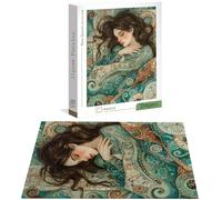 Jigsaw Puzzles for Adults 2000 Piece, Bohemia Jigsaw Puzzles for Adults, Girl Jigsaws 2000 Pieces with Box, Wooden Puzzle Challenging Game for the Whole for Women, Men, Wooden Puzzle for Gifts H-4980