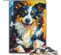Jigsaw Puzzles for Adults 2000 Piece Border Collie Family Game Stress Reliever Difficult Challenge Artists Collection, Fine Art 70x100cm