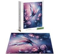 Jigsaw Puzzles for Adults 2000 Piece, Butterfly Jigsaw Puzzles for Adults, Rose Jigsaws 2000 Pieces with Box, Wooden Puzzle Challenging Game for the Whole for Women, Wooden Puzzle for Gifts H-5620