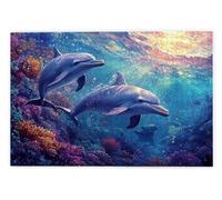 Jigsaw Puzzles for Adults 2000 Piece, Dolphin Puzzles for Adults, Impossible Puzzle 2000 Pieces, Family Educational Wooden Puzzle, Challenging Jigsaws, Gift Box Packaging, Gifts for Women, Men, E-15