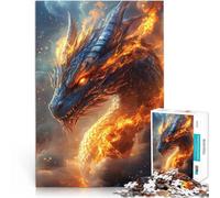 Jigsaw Puzzles for Adults 2000 Piece dragon flame Made of cardboard for and 14 years and over Hand Speed Race Christmas Birthday Gifts 。size：70x100cm/27.5x39.3inch