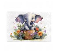 Jigsaw Puzzles for Adults 2000 Piece Elephant Large Puzzle Flower, Difficult Challenging Family Games for The Whole for Women, Wooden Jigsaws with Gift Box Packaging, Gifts for Women 99x70cm D-725