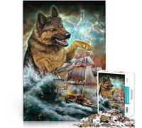 Jigsaw Puzzles for Adults 2000 Piece German Shepherd Kraken Made of cardboard，for and from 14 years and over Home Decoration game because it is ideal as a gift for the whole family。size：70x100cm