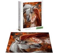 Jigsaw Puzzles for Adults 2000 Piece, Girl Jigsaw Puzzles for Adults, Horse Jigsaws 2000 Pieces with Box, Wooden Puzzle Challenging Game for the Whole for Women, Men, Wooden Puzzle for Gifts H-5236