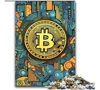 Jigsaw Puzzles for Adults 2000 Piece Golden Bitcoin for And from 14 Years And over Hands-on Game Christmas Game Gifts 70x100cm