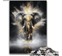 Jigsaw Puzzles for Adults 2000 Piece Golden Black Elephant Educational Games Educational Game for Birthday, Chrismas for And Age 14 70x100cm