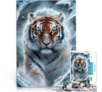 Jigsaw Puzzles for Adults 2000 Piece Ice Age Tiger Made of cardboard，Suitable for people aged 14 and above Family Fun gifts for friends and family。size：70x100cm/27.5x39.3inch