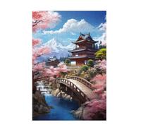 Jigsaw Puzzles for Adults 2000 Piece Japan Large Puzzle Cherry Blossoms, Difficult Challenging Family Games for The Whole for Women, Wooden Jigsaws with Gift Box Packaging, Room Decor 99x70cm D-1641