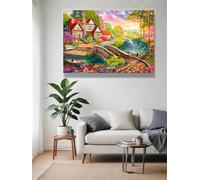 Jigsaw Puzzles for Adults 2000 Piece jigsaw puzzles for Adult Educational Game Challenge Toy 2000 Pieces Puzzle Challenging Games for The Whole for adults,Villa Riverside Scenery puzzle Gifts