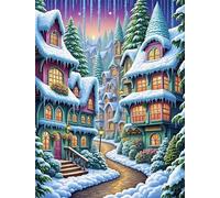 Jigsaw Puzzles for Adults 2000 Piece jigsaw puzzles for Adult Educational Game Challenge Toy 2000 Pieces Puzzle Challenging Games for The Whole for adults,Winter Country Houses puzzle Gifts