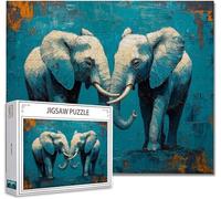 Jigsaw Puzzles for Adults 2000 Piece Jigsaw Puzzles for Adults elephant Difficult Challenging Educational Games Develop Problem Solving Skills Increase Creativity Festival Gift Women 70.5X99.5cm A-5