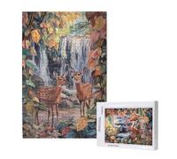 Jigsaw Puzzles for Adults 2000 Piece Jungle Jigsaw Puzzles for Adults with Gift Box 99x70 cm, Wooden Puzzle Deer Challenging Puzzle Games Home Decoration, for The Whole Family,p1325t