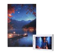 Jigsaw Puzzles for Adults 2000 Piece Landscape Jigsaw Puzzles for Adults with Gift Box 99x70 cm, Wooden Puzzle Lake Challenging Puzzle Games Home Decoration, for The Whole Family,p1815t