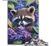 Jigsaw Puzzles for Adults 2000 Piece Lavender And Raccoon for And from 14 Years And over Hands-on Game Christmas Game Gifts 70x100cm