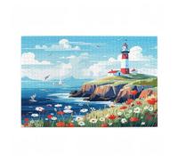 Jigsaw Puzzles for Adults 2000 Piece Lighthouse Large Puzzle Flower, Difficult Challenging Family Games for The Whole for Women, Wooden Jigsaws with Gift Box Packaging, Gifts for Women 99x70cm D-611